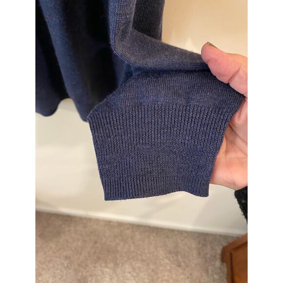 Jos. A. Bank Men's Sweater 3XB V-Neck Blue 100% Italian Merino Wool Pullover - Picture 4 of 7